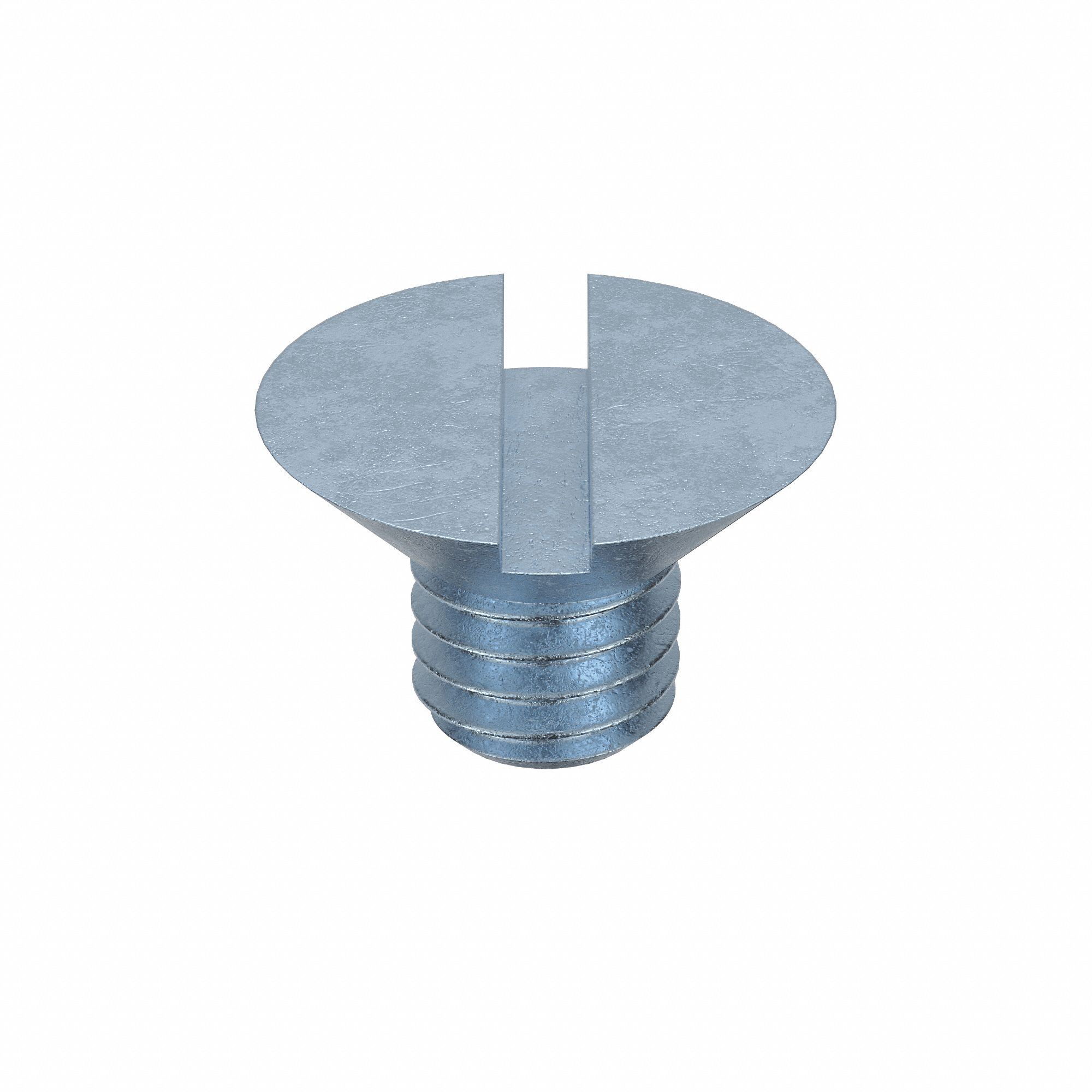 Machine Screw: M6x1.00 Thread Size, 8 mm Lg, Class 4.8, Steel, Zinc-Plated, Flat, Slotted, 100 PK