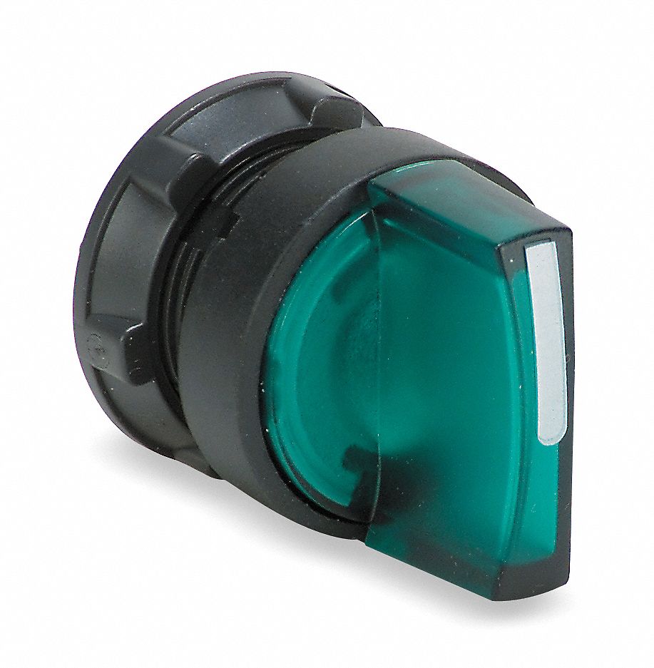 6HV25 - Illum Selector Switch 2 Pos 22mm Green