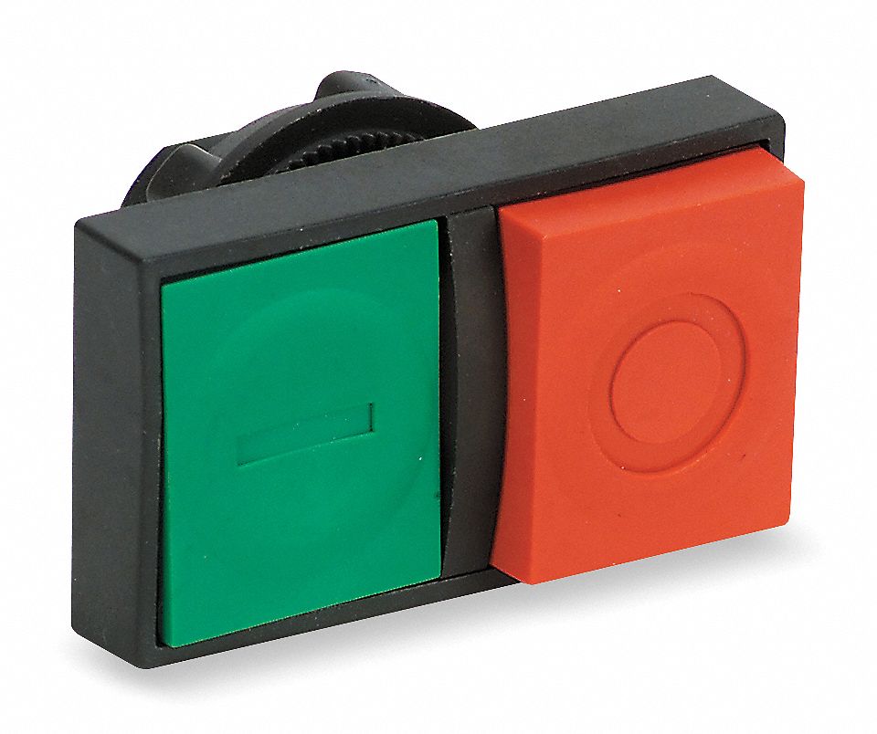 Push Button Operator, Size: 22mm, Number of Heads: 2 - Grainger