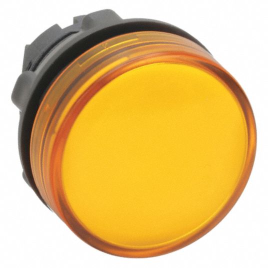 SCHNEIDER ELECTRIC, Plastic, Yellow, Pilot Light Head 6HW21ZB5AV053
