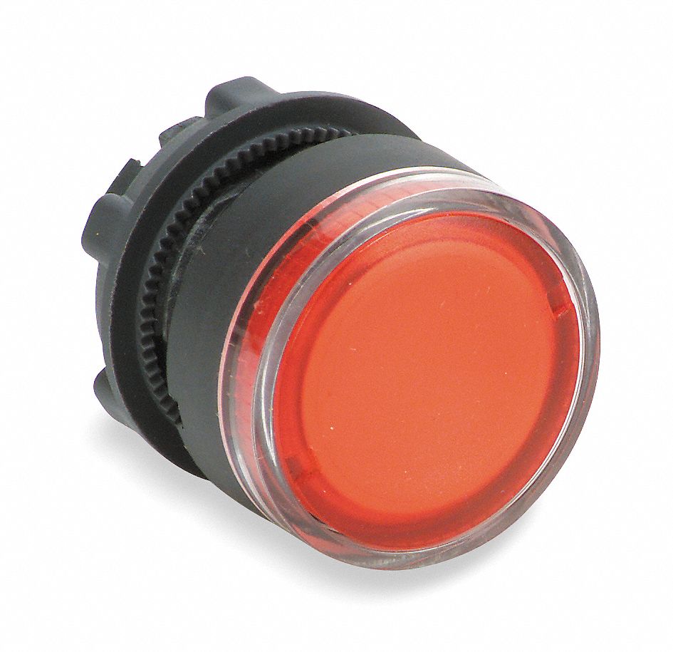 SCHNEIDER ELECTRIC, 22 mm Mounting Size, Non-Metallic, Flush Push ...