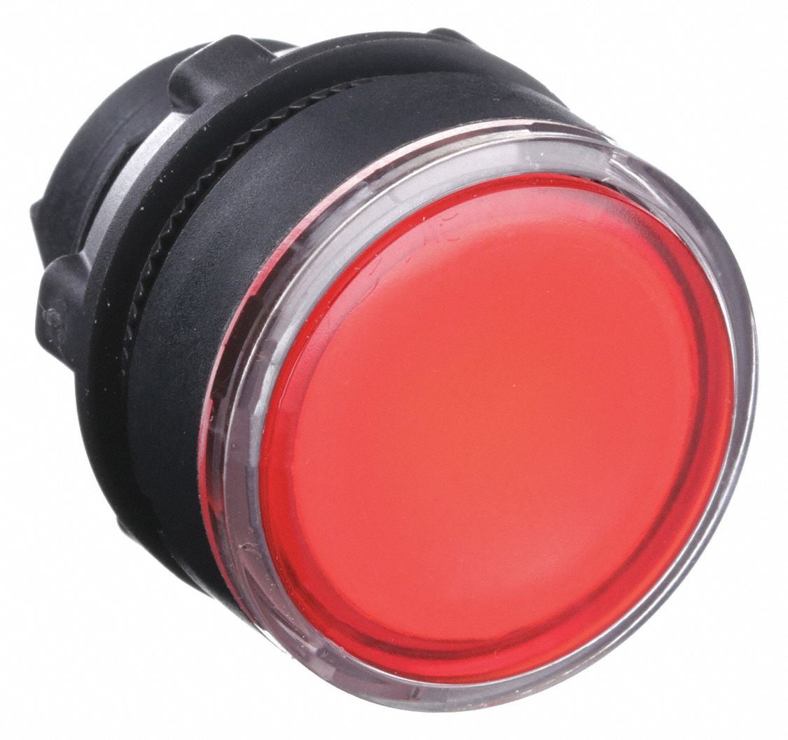 BOUTON-POUSS AFFLEURANT,22MM,PLAST,ROUGE