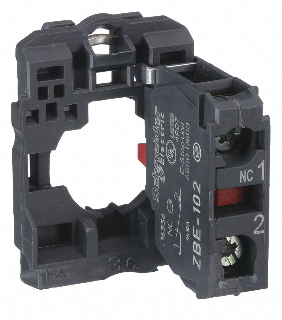 CONTACT BLOCK, 22 MM PANEL MOUNTING SIZE, 1NC, MOMENTARY, ZB5 SERIES