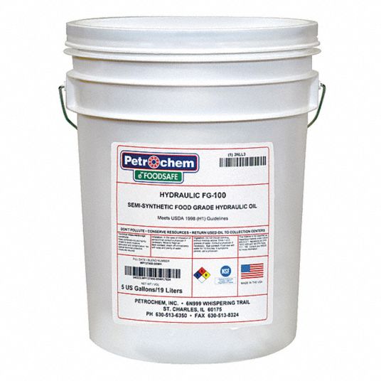 PETROCHEM, Hydraulic FG, 5 gal, Hydraulic Oil - 6HXH7|FOODSAFE ...