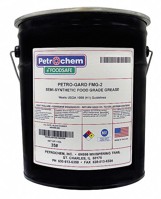 PETROCHEM, Petro-Gard, 5 gal, Multipurpose Grease - 6HXJ2|FOODSAFE ...