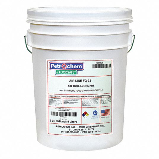 PETROCHEM, Synthetic, -67°F, Air Tool Lubricant - 6HXJ6|FOODSAFE AIR ...