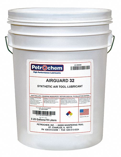 PETROCHEM Air Tool Lubricant, Synthetic Base Oil, 5 gal 6HXJ8