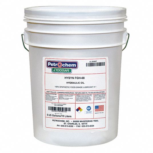 Petrochem Synthetic Hydraulic Oil, 5 Gal Pail, Iso Viscosity Grade : 68 