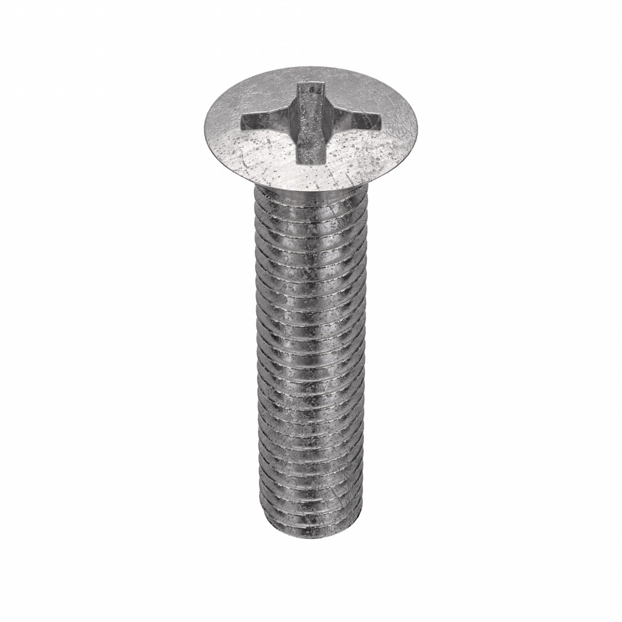 Machine Screw: M6x1.00 Thread Size, 25 mm Lg, 18-8, Stainless Steel, Plain, Oval, Phillips, 50 PK