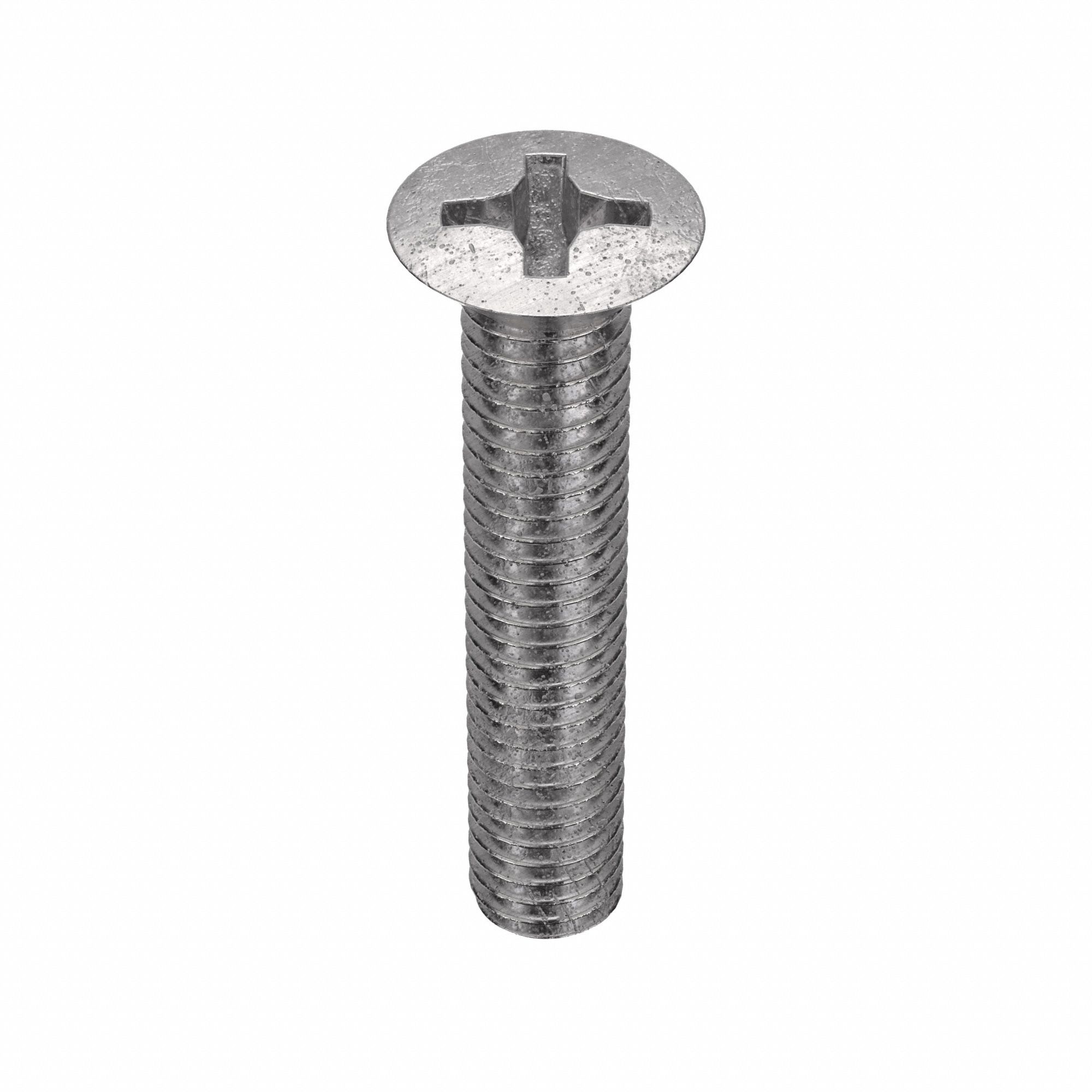 MACHINE SCREW, M6 THREAD, 30MM L, 18-8 SS, PLAIN FINISH, OVAL, PHILLIPS, METRIC, 50 PK