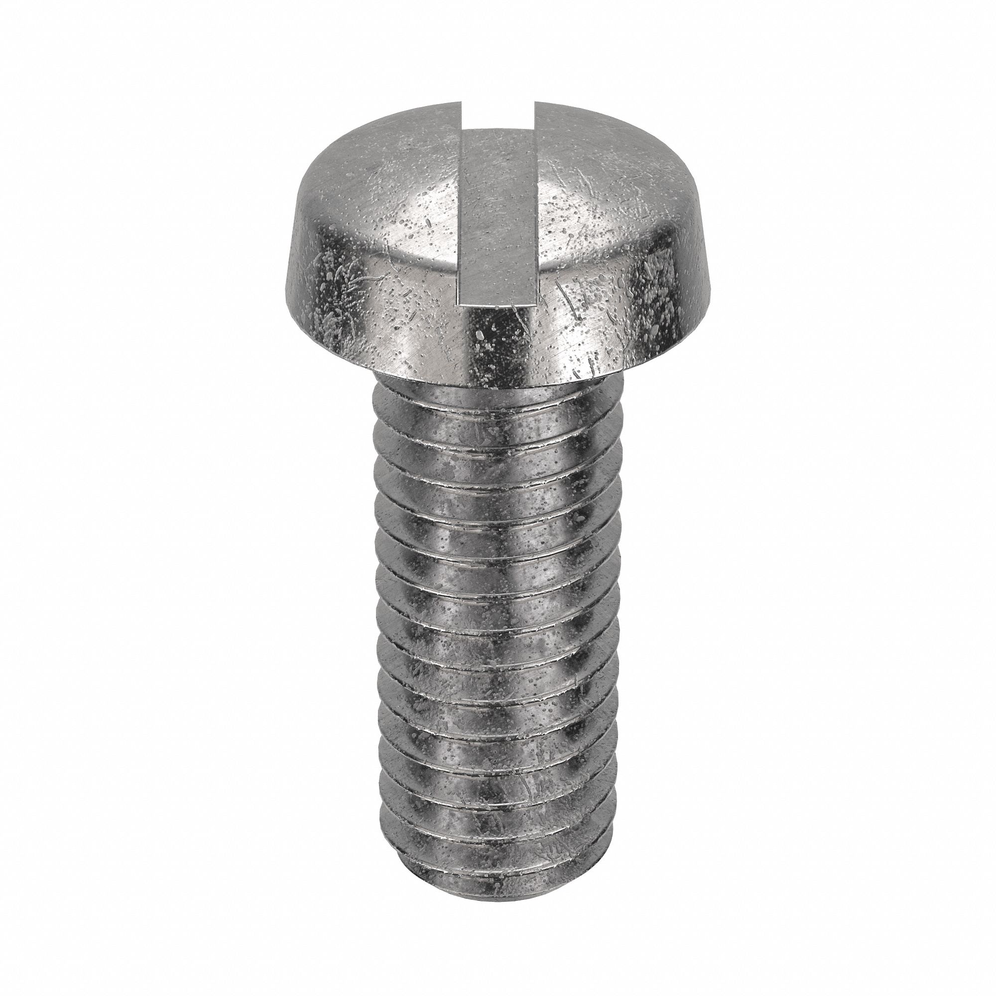 Machine Screw: M6x1.00 Thread Size, 16 mm Lg, 316, Stainless Steel, Plain, Cheese, Slotted, 25 PK