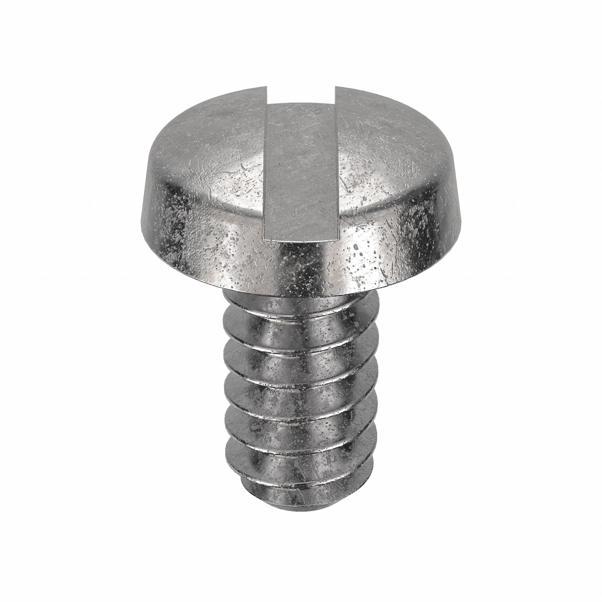 Machine Screws: M1x0.25 Thread Size, 2 mm Lg, Stainless Steel, Plain, Cheese, Slotted, 10 PK