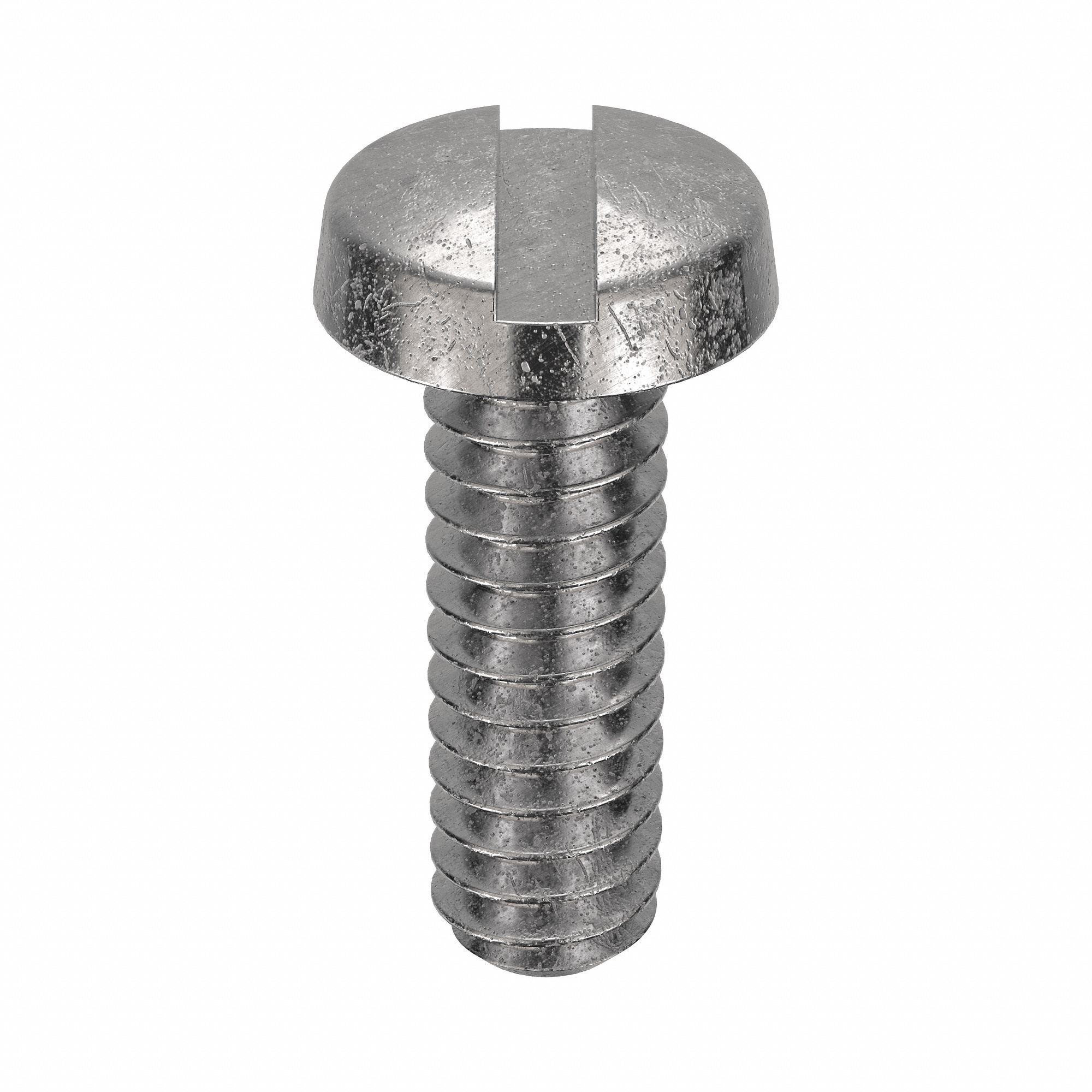 Machine Screw: M1.6x0.35 Thread Size, 5 mm Lg, 18-8, Stainless Steel, Plain, Cheese, Slotted, 25 PK