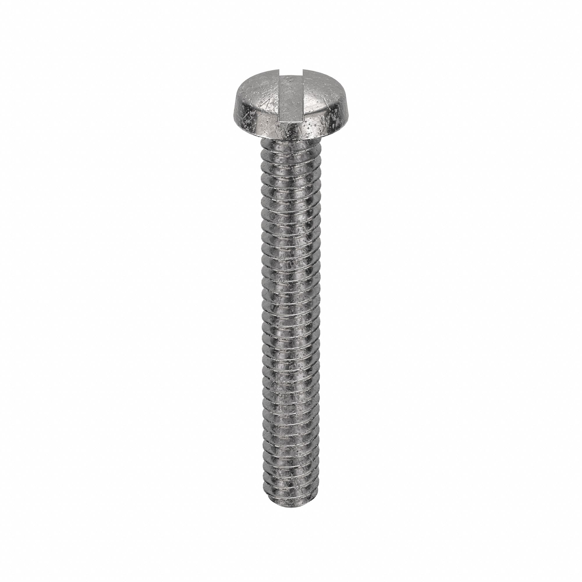 Machine Screw: M1.6x0.35 Thread Size, 12 mm Lg, 18-8, Stainless Steel, Plain, Cheese, Slotted, 25 PK