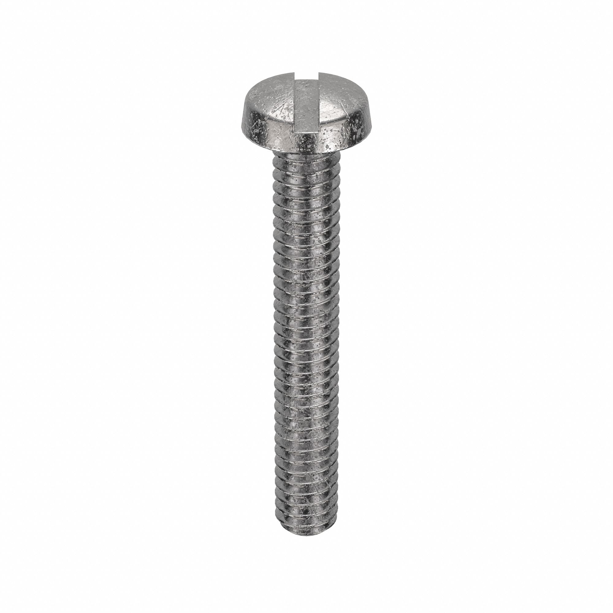 Machine Screws: M2x0.40 Thread Size, 14 mm Lg, Stainless Steel, Plain, Cheese, Slotted, 100 PK