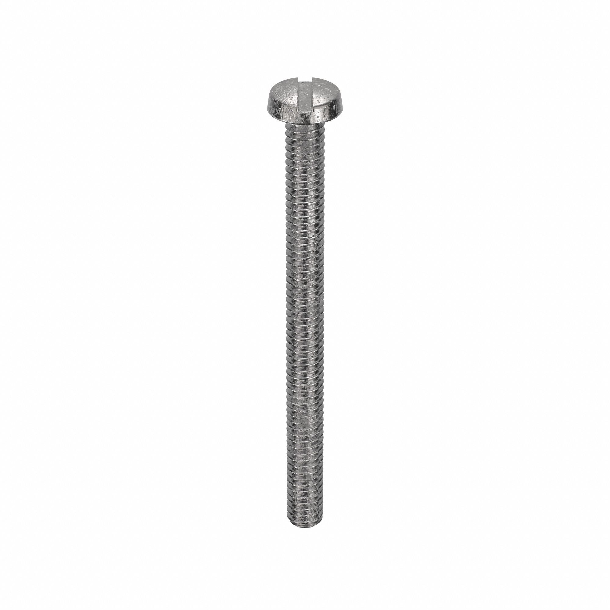Machine Screw: M2x0.40 Thread Size, 25 mm Lg, 18-8, Stainless Steel, Plain, Cheese, Slotted, 100 PK