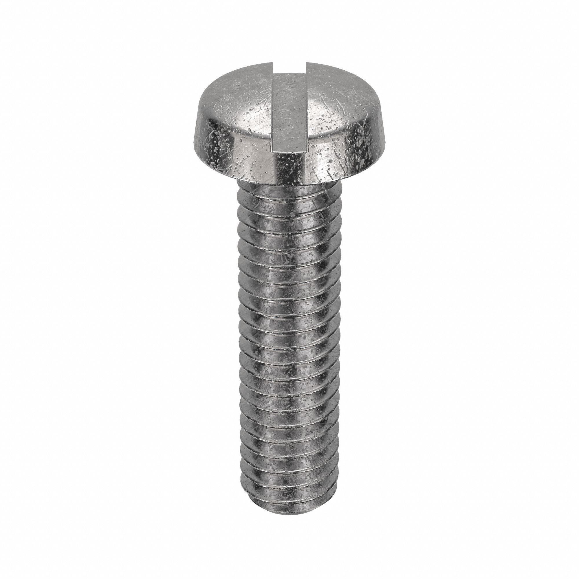 Machine Screw: M2.5x0.45 Thread Size, 10 mm Lg, 18-8, Stainless Steel, Plain, Cheese, 100 PK