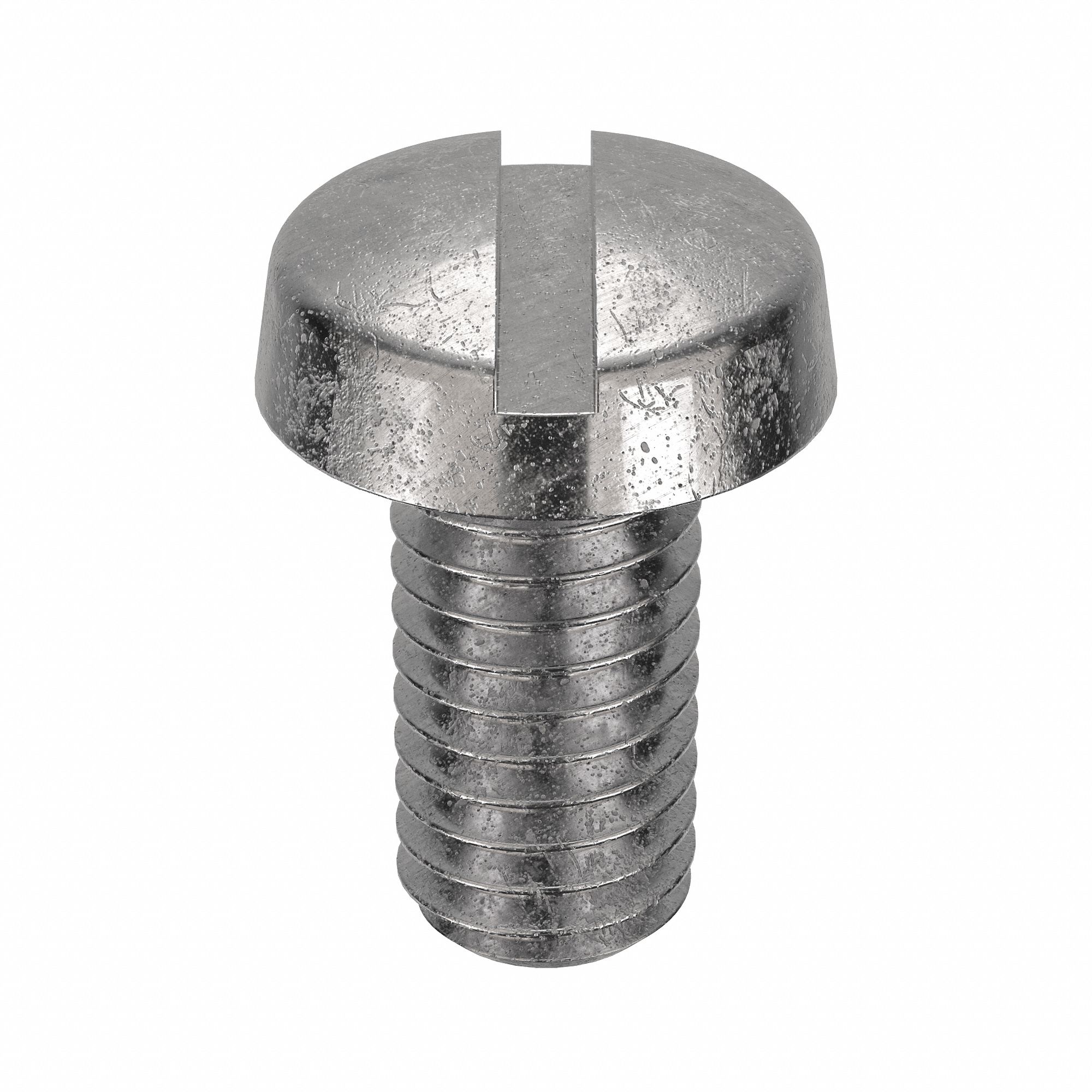 Machine Screw: M3x0.50 Thread Size, 6 mm Lg, 18-8, Stainless Steel, Plain, Cheese, Slotted, 100 PK