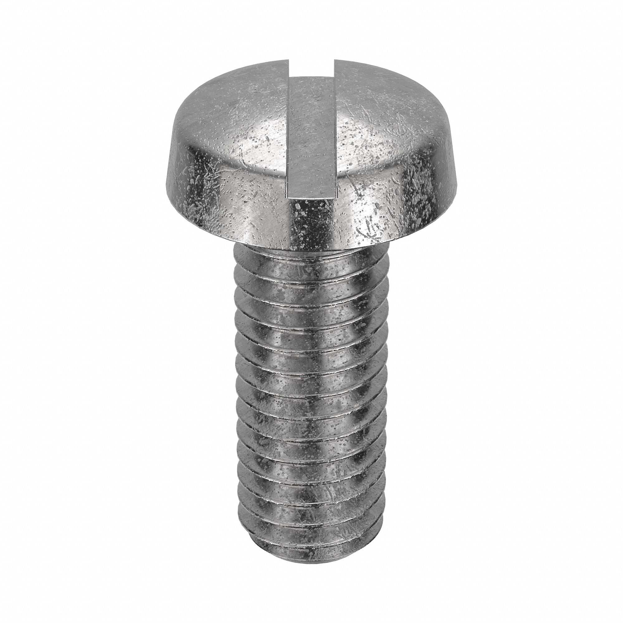Machine Screw: M3x0.50 Thread Size, 8 mm Lg, 18-8, Stainless Steel, Plain, Cheese, Slotted, 100 PK