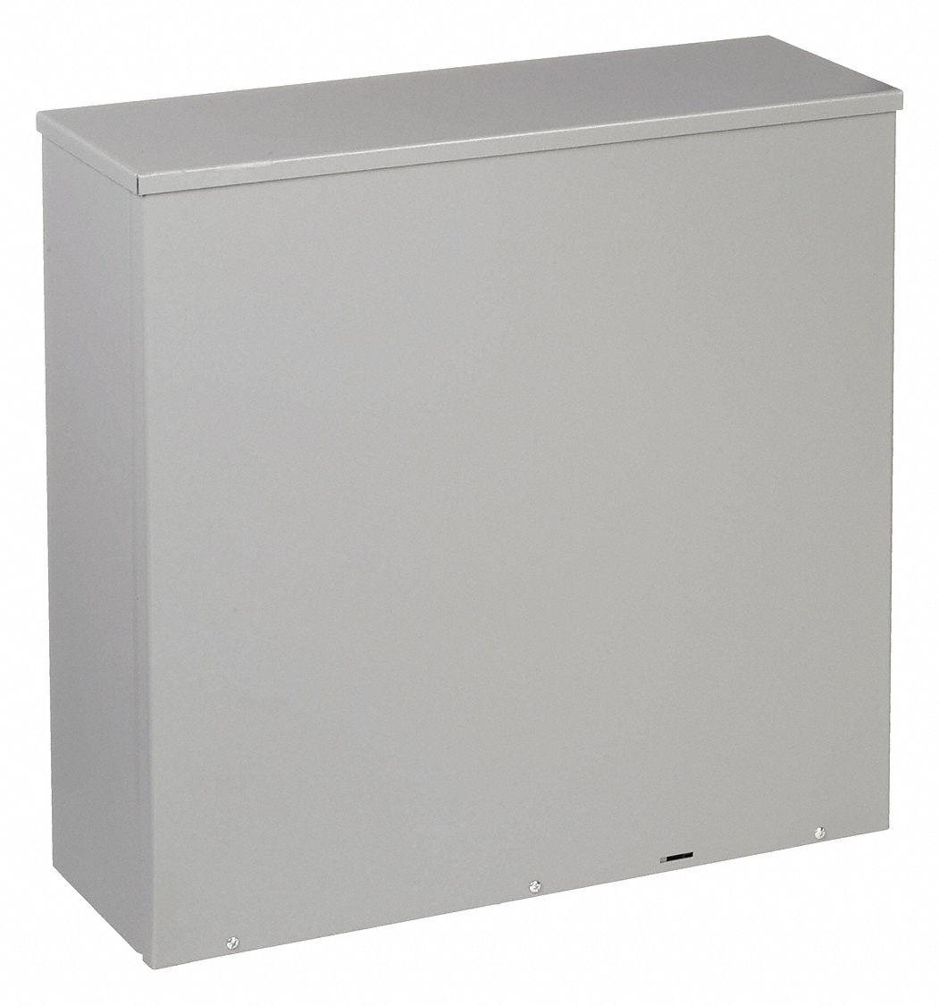 Enclosure: Steel, 24 in x 24 in x 8 in, 3R, Solid Cover, Screw On, Painted