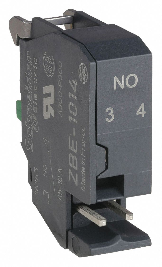 BLOC CONTACT, 22 MM, NOIR, 1NO