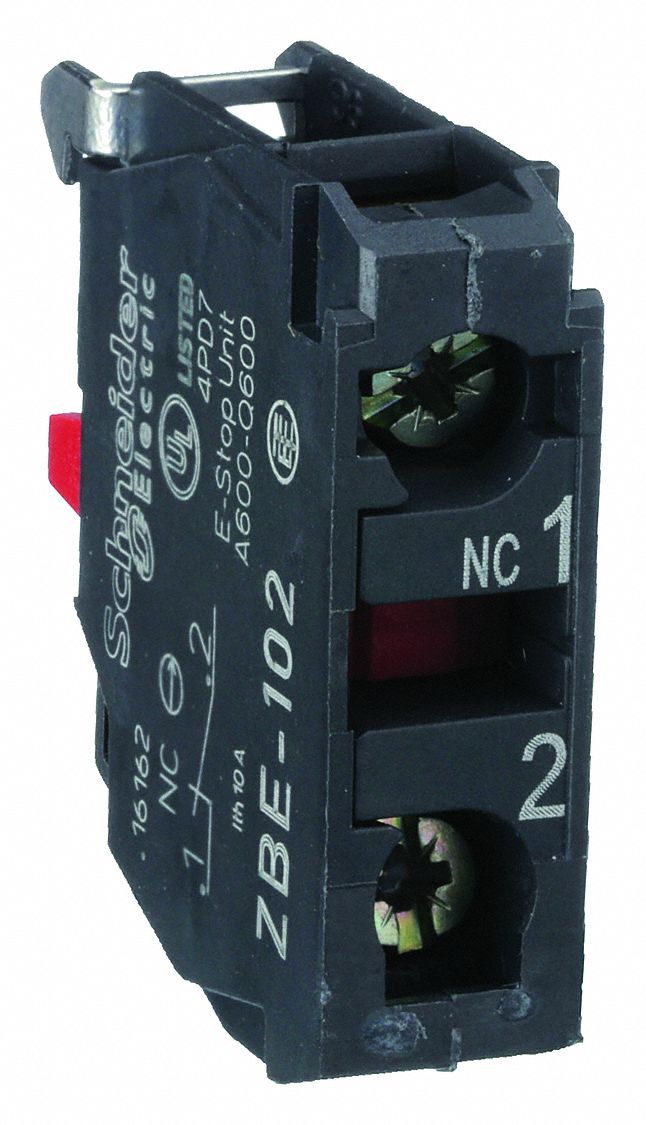 CONTACT BLOCK, 22 MM PANEL MOUNTING SIZE, 1NC, MOMENTARY, ZB4/ZB5 SERIES