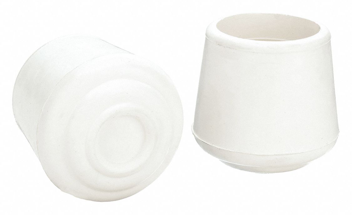 Rubber, Round, Furniture Protective Leg Tips 6J5666J566 Grainger