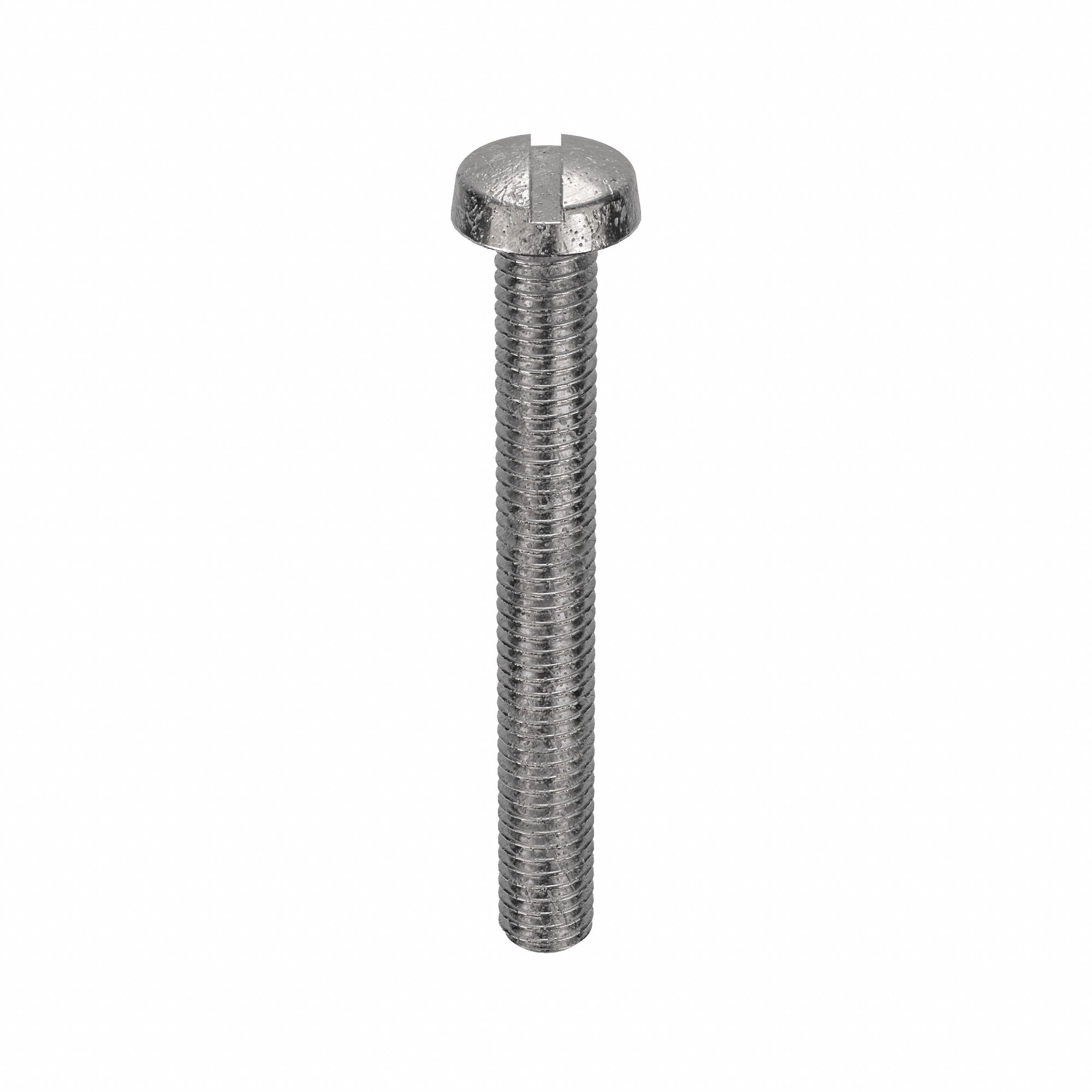 Machine Screw: M3x0.50 Thread Size, 25 mm Lg, 18-8, Stainless Steel, Plain, Cheese, Slotted, 100 PK
