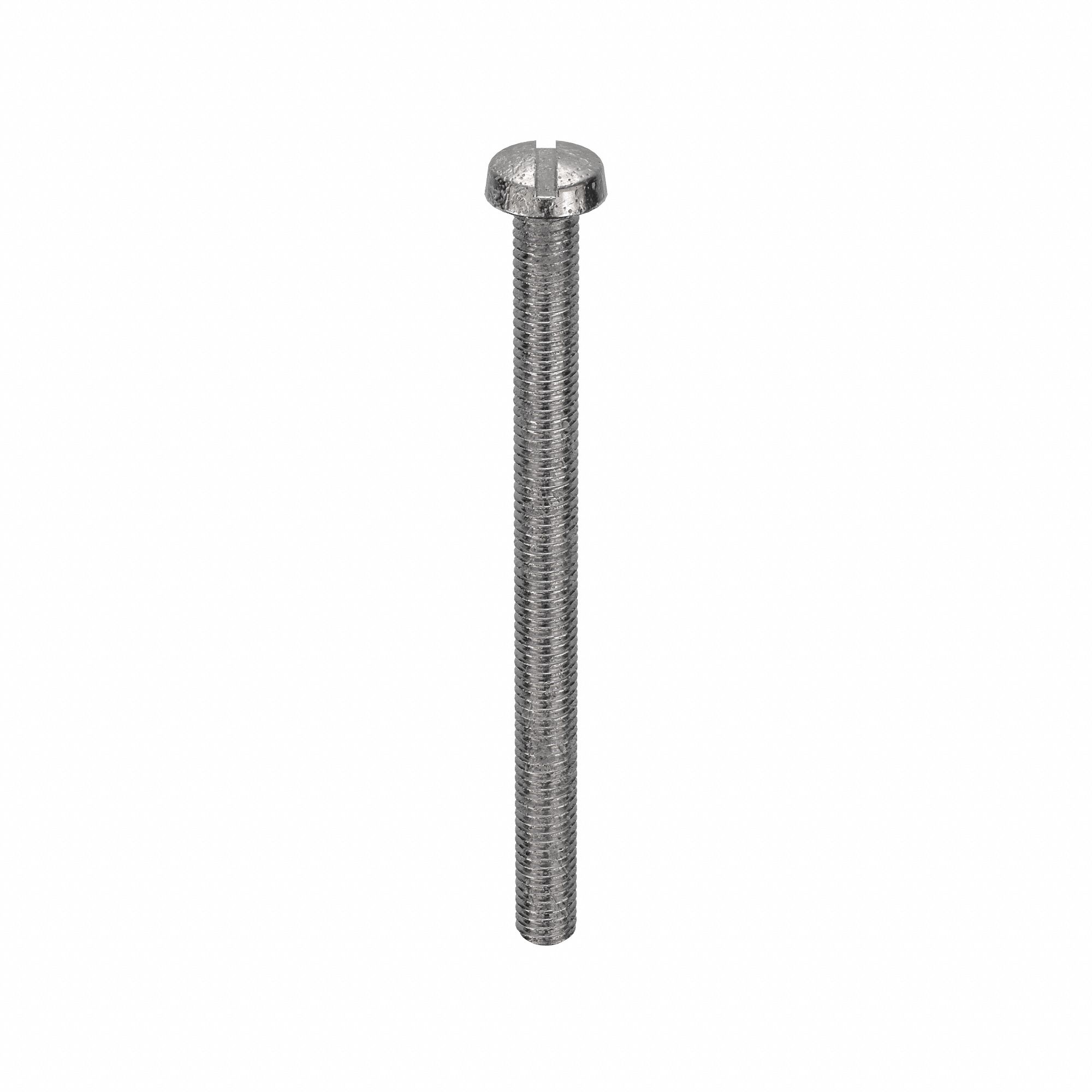 Machine Screw: M3x0.50 Thread Size, 40 mm Lg, 18-8, Stainless Steel, Plain, Cheese, Slotted, 100 PK