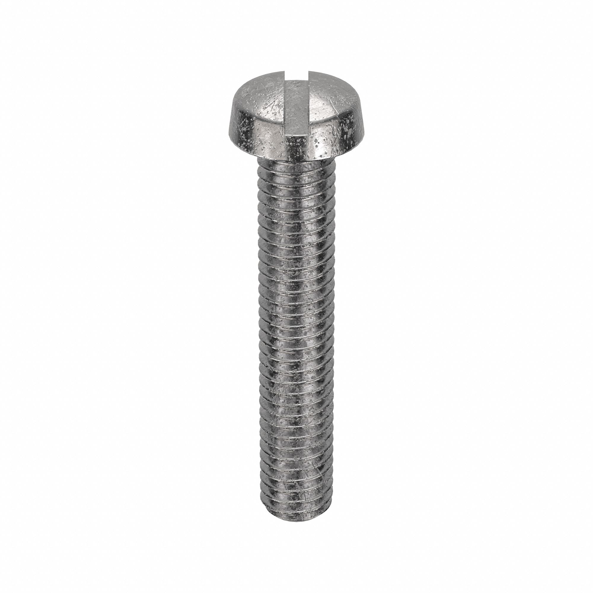 Machine Screws: M3.5x0.60 Thread Size, 20 mm Lg, Stainless Steel, Plain, Cheese, Slotted, 50 PK