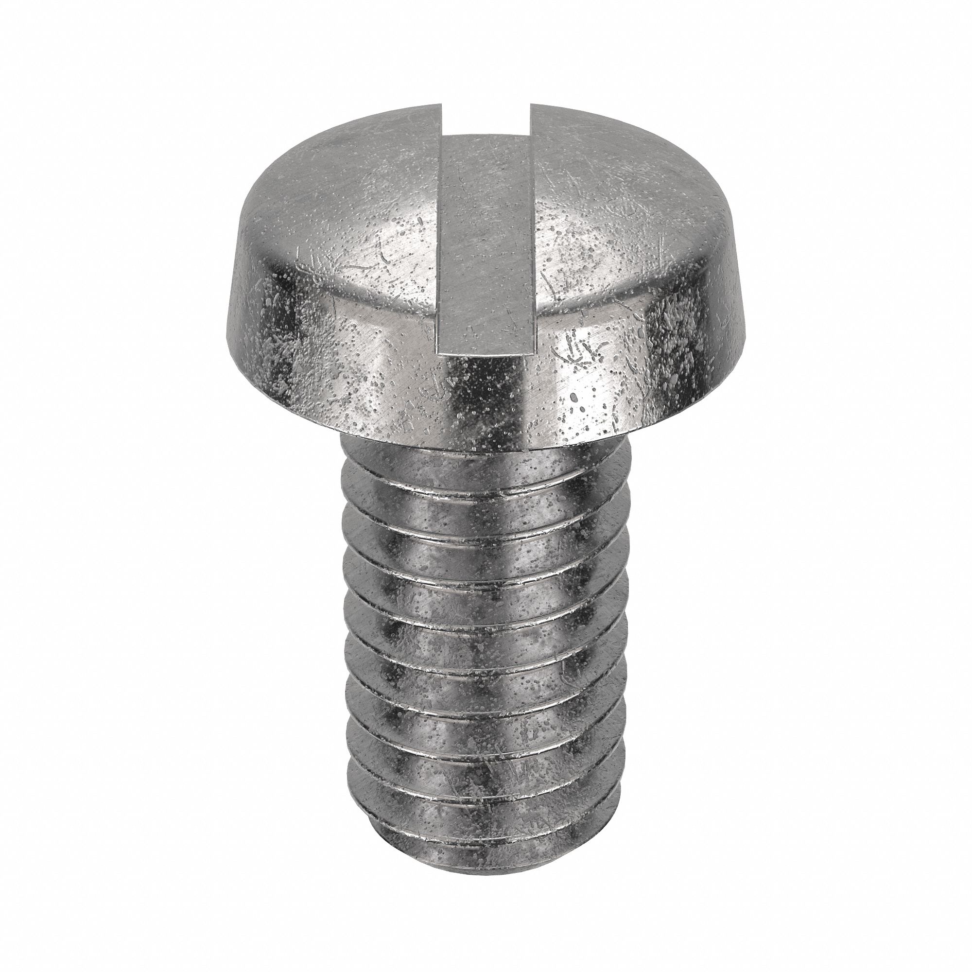 Machine Screw: M4x0.70 Thread Size, 8 mm Lg, 18-8, Stainless Steel, Plain, Cheese, Slotted, 100 PK