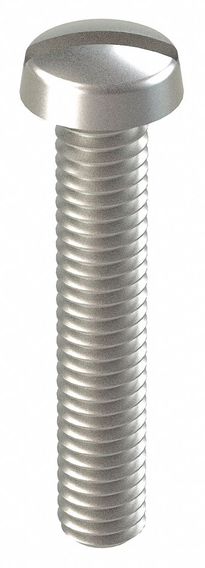 Machine Screw: M4x0.70 Thread Size, 25 mm Lg, 18-8, Stainless Steel, Plain, Cheese, Slotted, 100 PK