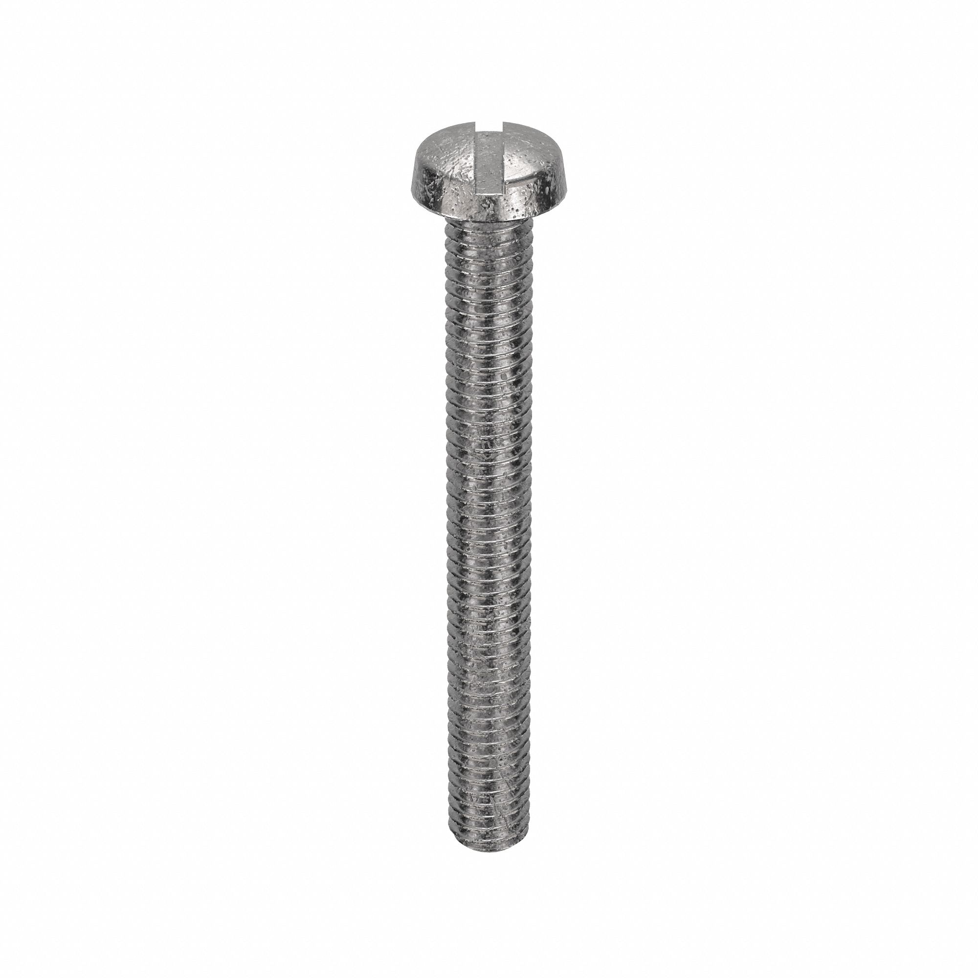 Machine Screw: M4x0.70 Thread Size, 35 mm Lg, 18-8, Stainless Steel, Plain, Cheese, Slotted, 100 PK