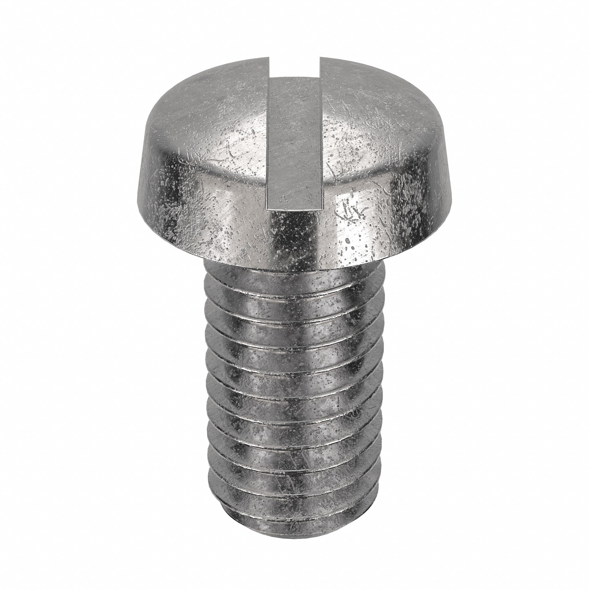 Machine Screw: M5x0.80 Thread Size, 10 mm Lg, 18-8, Stainless Steel, Plain, Cheese, Slotted, 100 PK