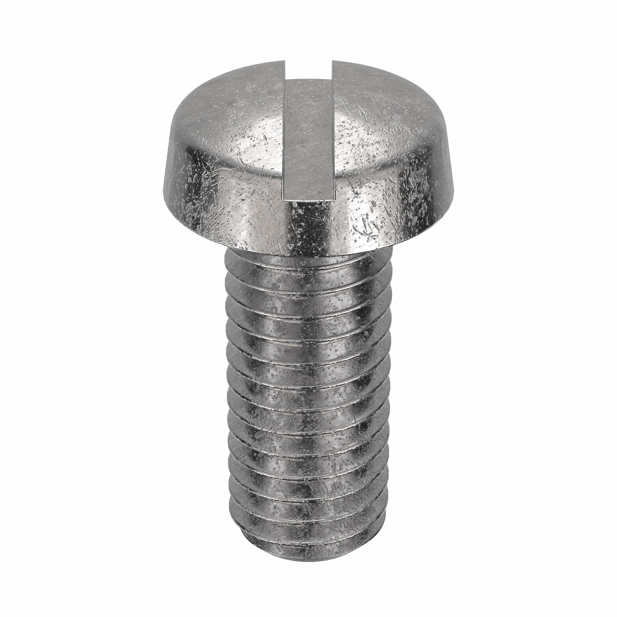 Machine Screw: M5x0.80 Thread Size, 12 mm Lg, 18-8, Stainless Steel, Plain, Cheese, Slotted, 100 PK