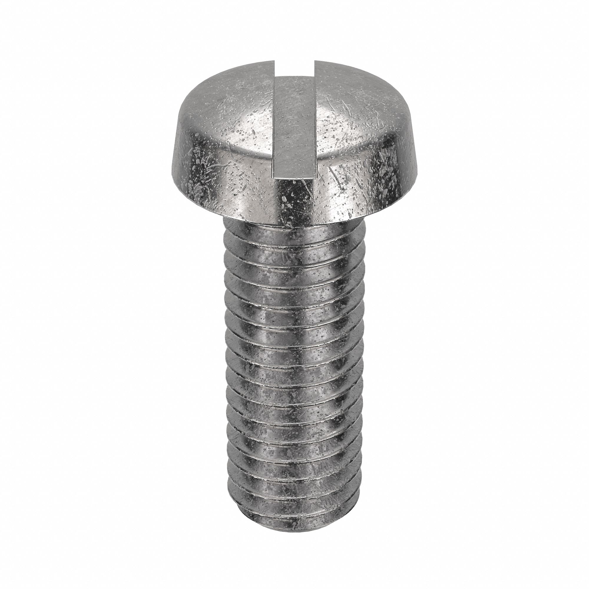 Machine Screws: M5x0.80 Thread Size, 14 mm Lg, Stainless Steel, Plain, Cheese, Slotted, 50 PK
