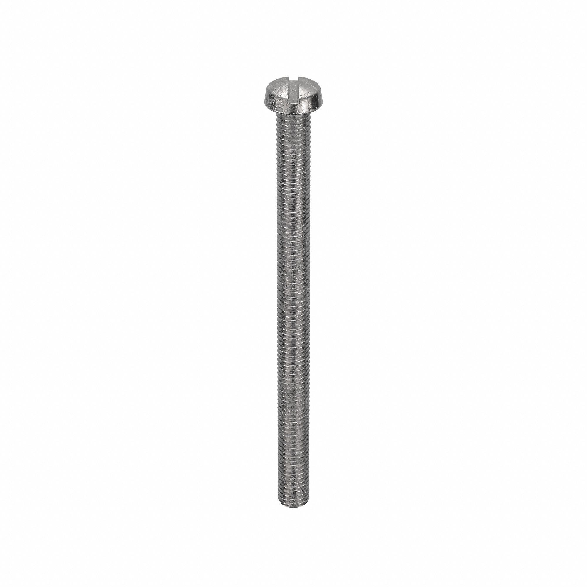Machine Screw: M5x0.80 Thread Size, 70 mm Lg, 18-8, Stainless Steel, Plain, Cheese, Slotted, 10 PK
