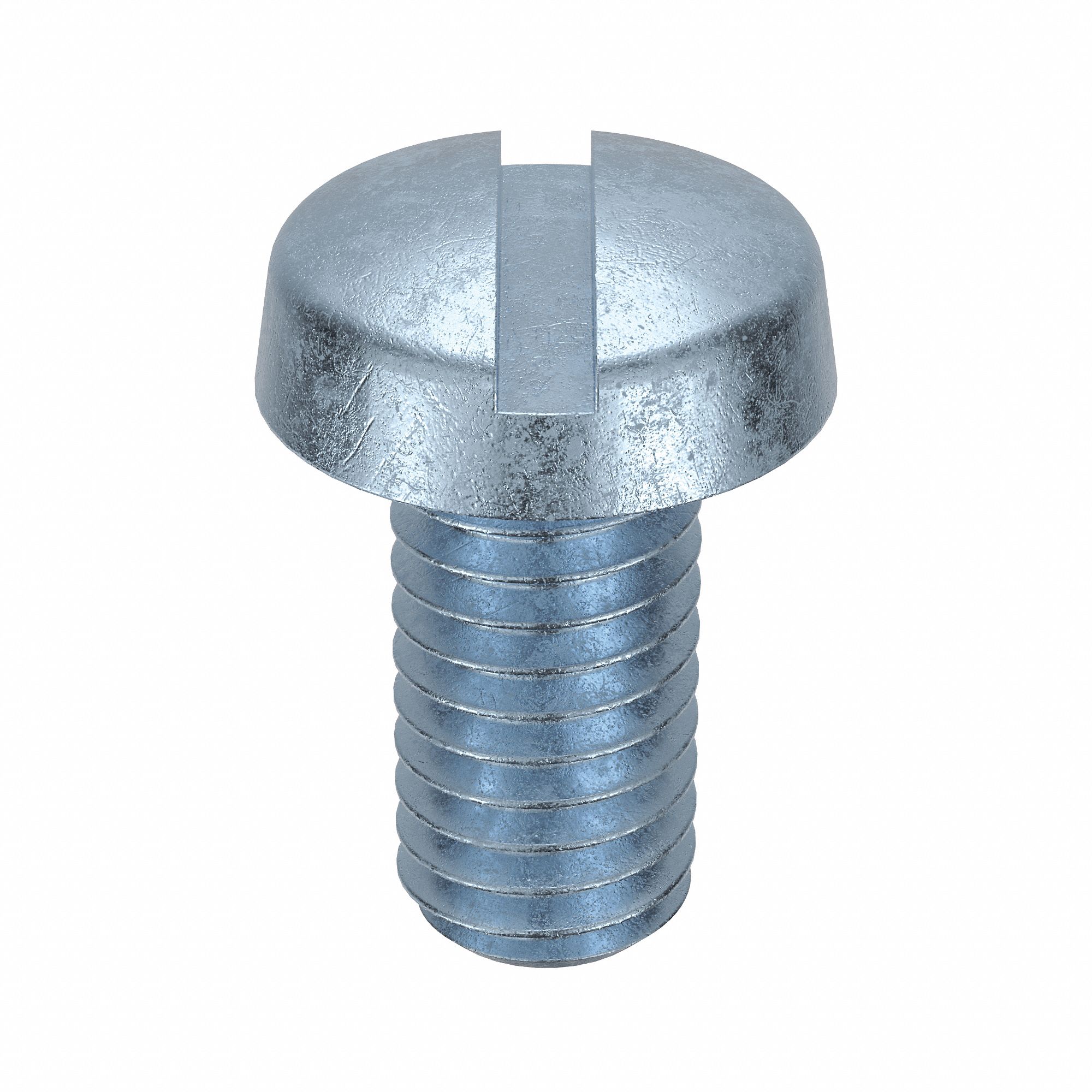 Machine Screw: M3x0.50 Thread Size, 6 mm Lg, Class 4.8, Steel, Zinc-Plated, Cheese, Slotted, 100 PK