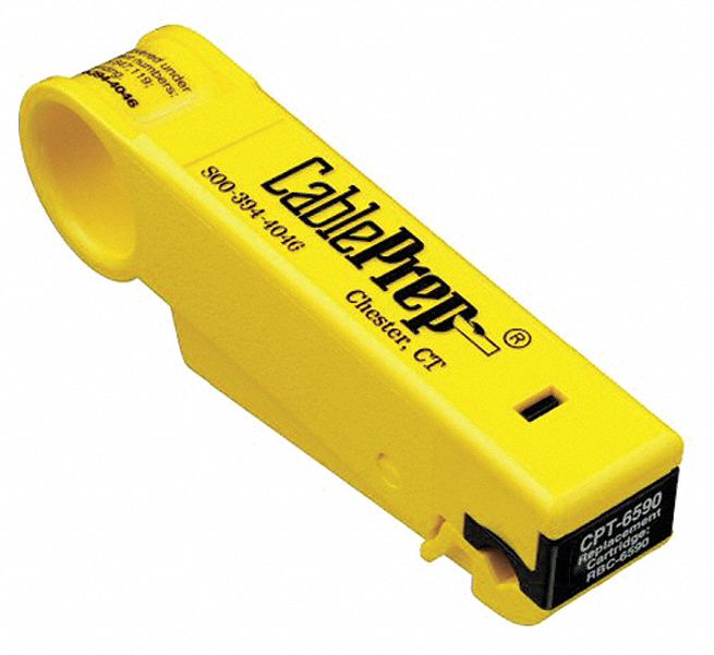 Cable Stripper,4-1/2" Overall Length,1/4" Capacity,RG6/59 Cable Type