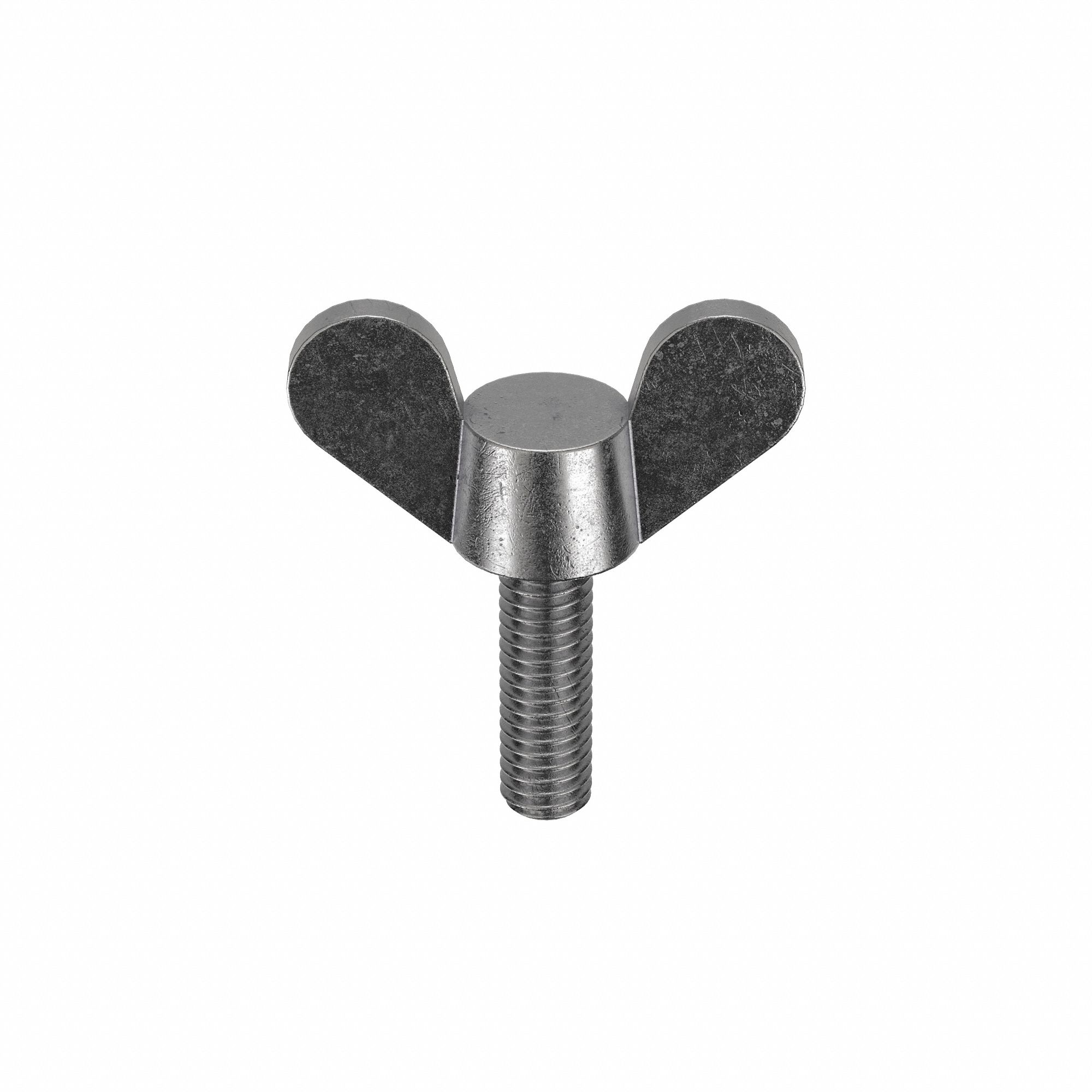 Thumb Screw: M3x0.50 Thread Size, 10 mm Lg, Smooth, Wing, Iron, Zinc-Plated