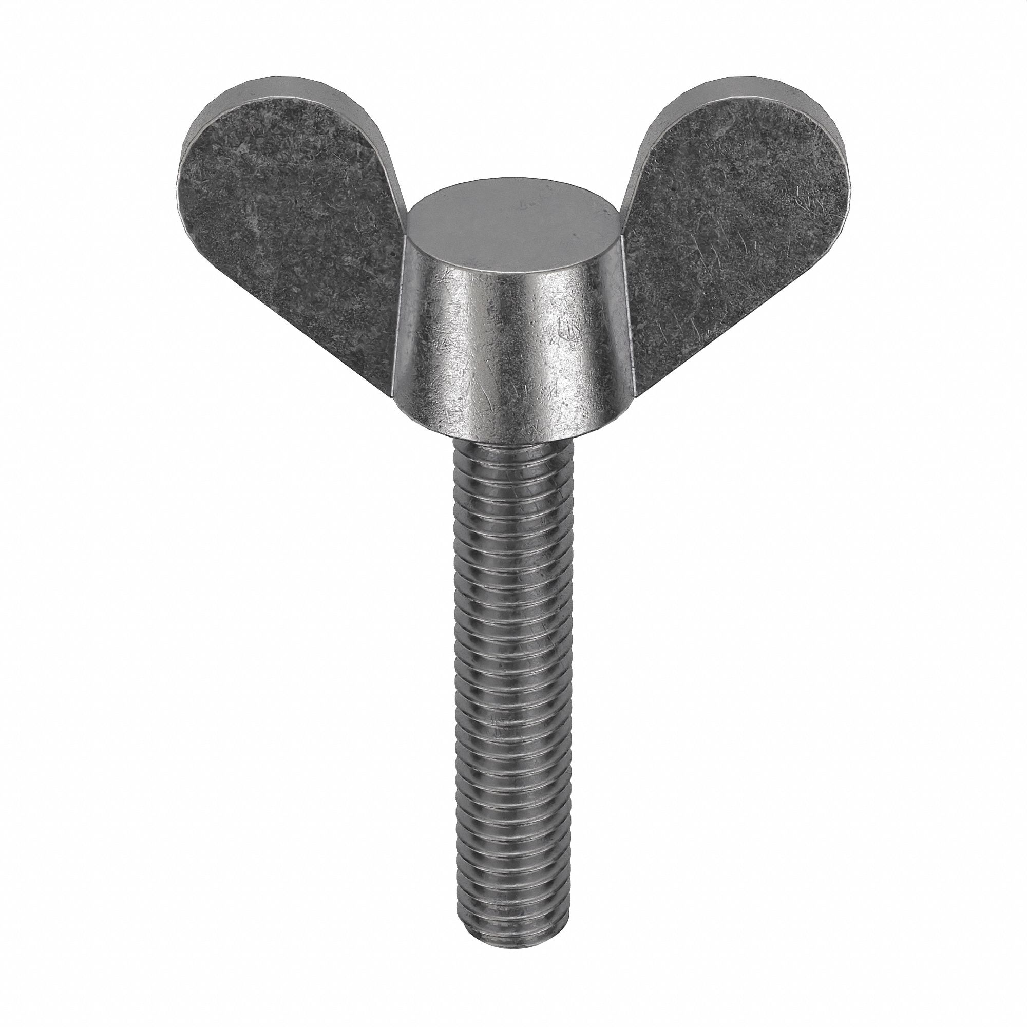Thumb Screw: M3x0.50 Thread Size, 16 mm Lg, Smooth, Wing, Iron, Zinc-Plated