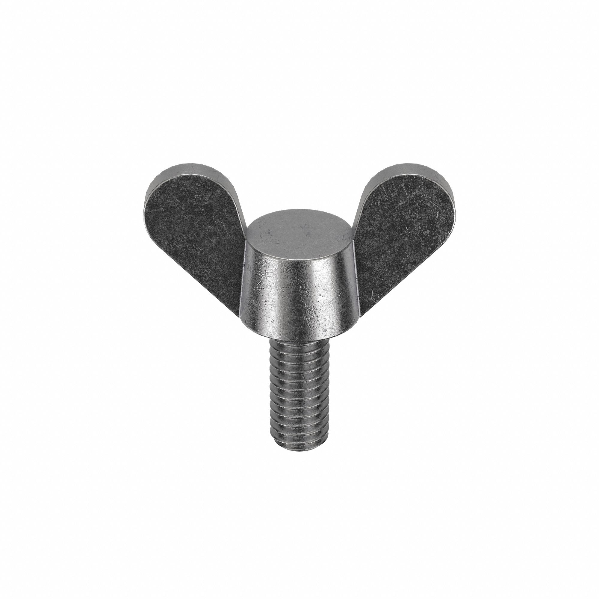 Thumb Screw: M4x0.70 Thread Size, 10 mm Lg, Smooth, Wing, Iron, Zinc-Plated