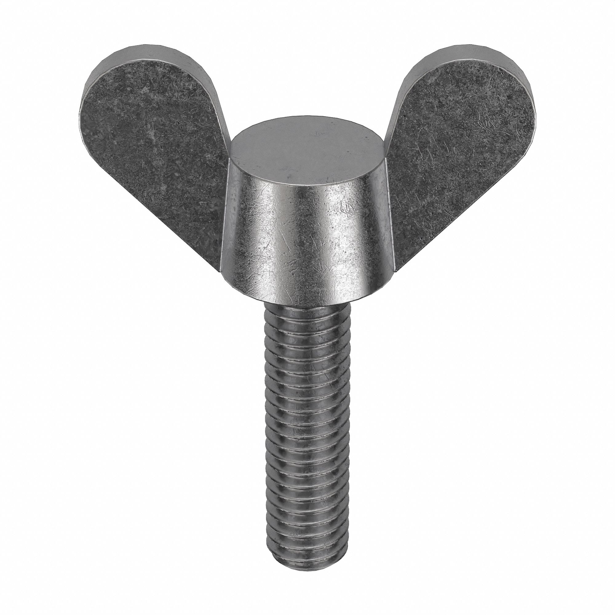 Thumb Screw: M4x0.70 Thread Size, 16 mm Lg, Smooth, Wing, Iron, Zinc-Plated
