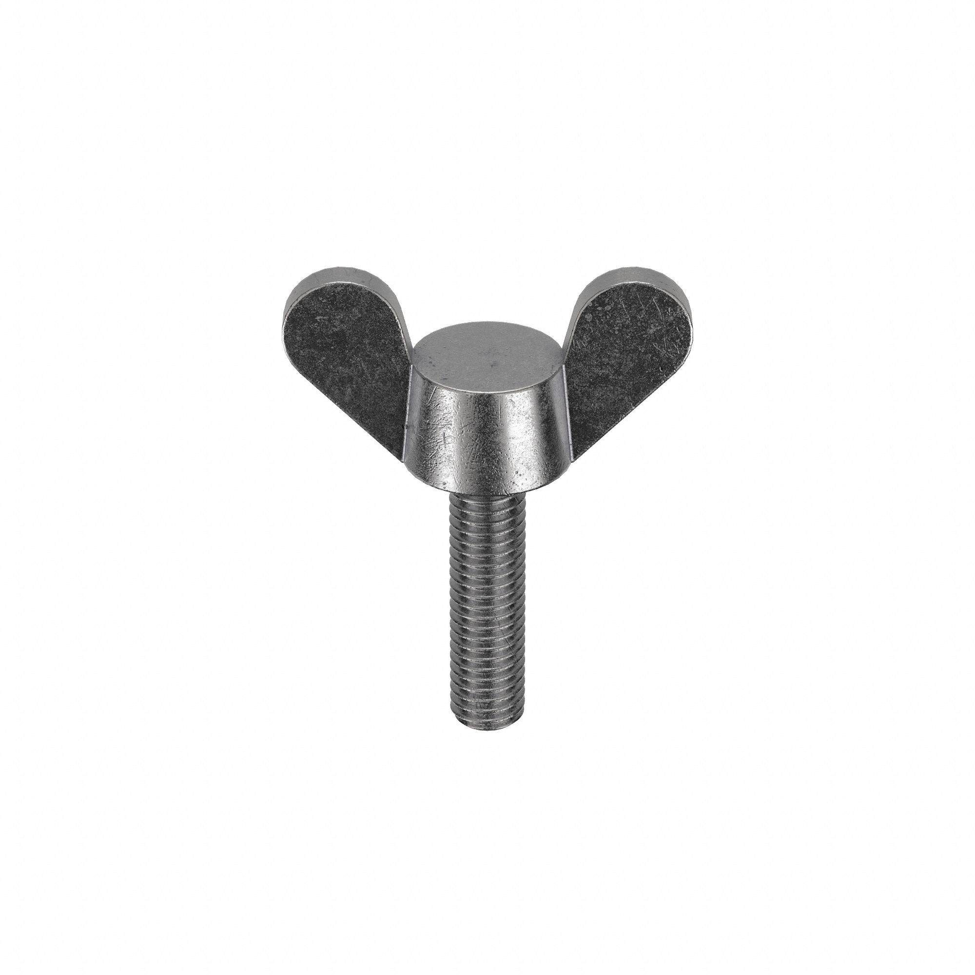 Thumb Screw: M5x0.80 Thread Size, 20 mm Lg, Smooth, Wing, Iron, Zinc-Plated