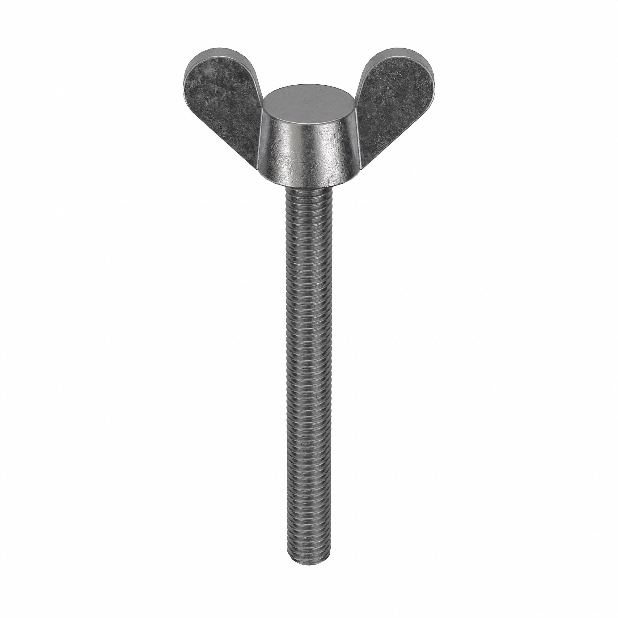 Thumb Screw: M5x0.80 Thread Size, 50 mm Lg, Smooth, Wing, Iron, Zinc-Plated
