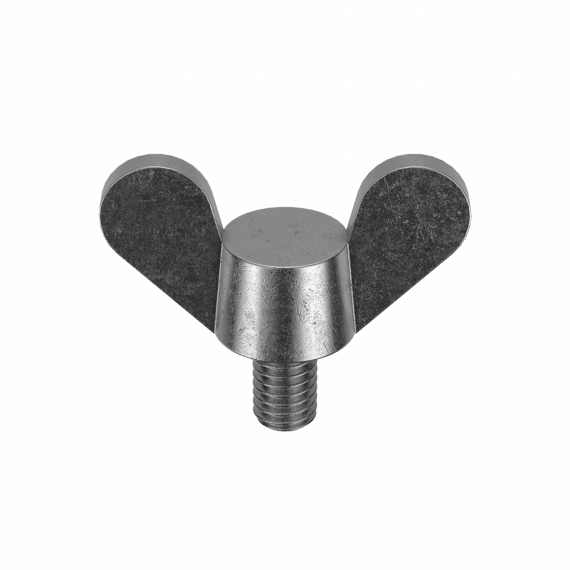 Thumb Screw: M6x1.00 Thread Size, 10 mm Lg, Smooth, Wing, Iron, Zinc-Plated