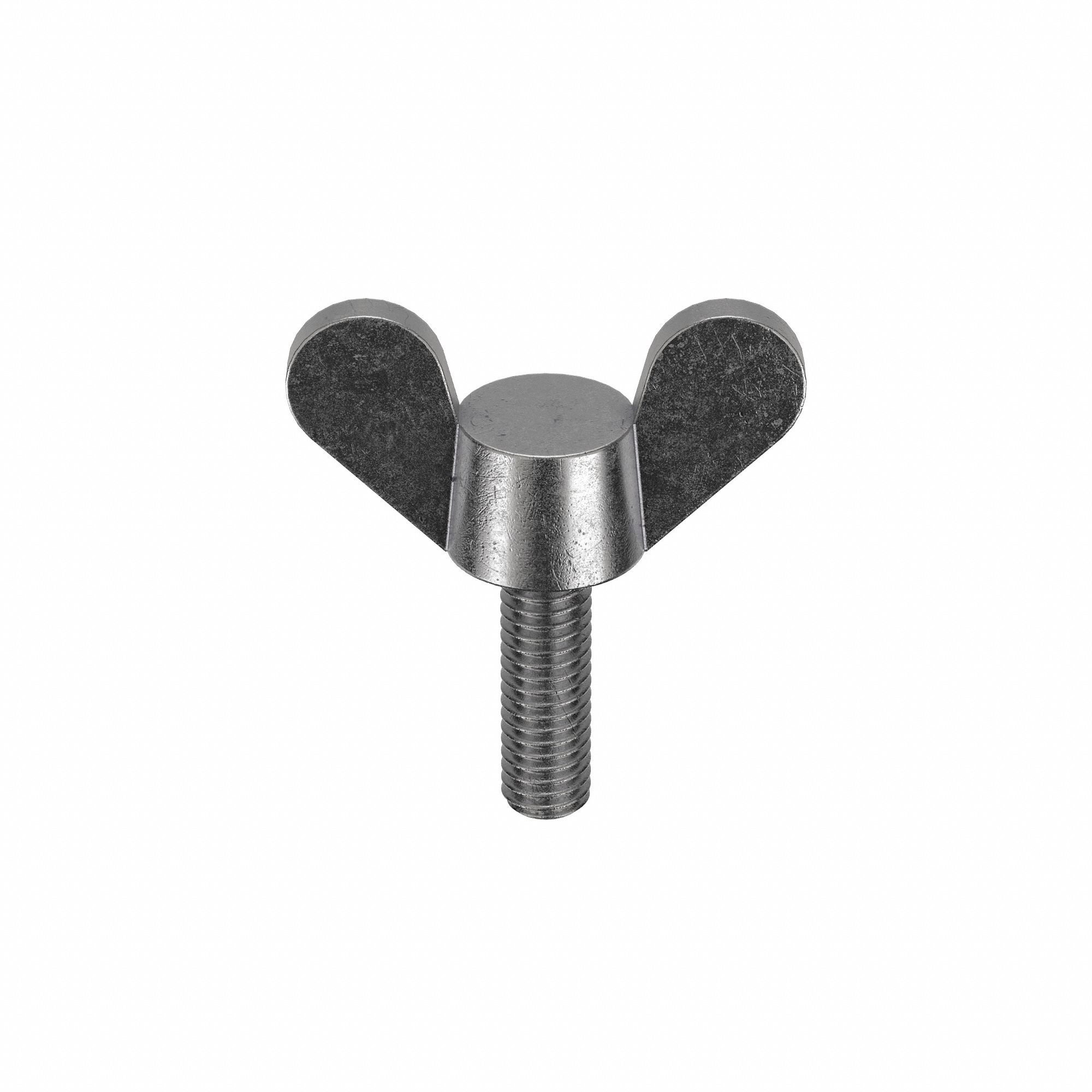 Thumb Screw: M6x1.00 Thread Size, 20 mm Lg, Smooth, Wing, Iron, Zinc-Plated