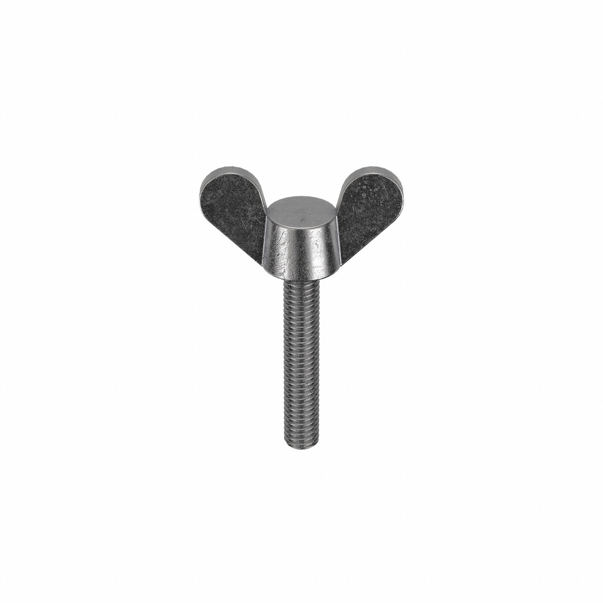 Thumb Screw: M6x1.00 Thread Size, 35 mm Lg, Smooth, Wing, Iron, Zinc-Plated