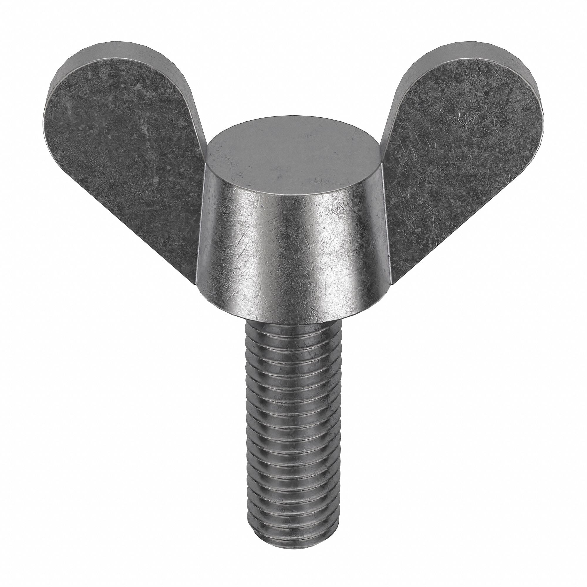 Thumb Screw: M10-1.50 Thread Size, Wing, Iron, Zinc Plated, 40 Mm Lg