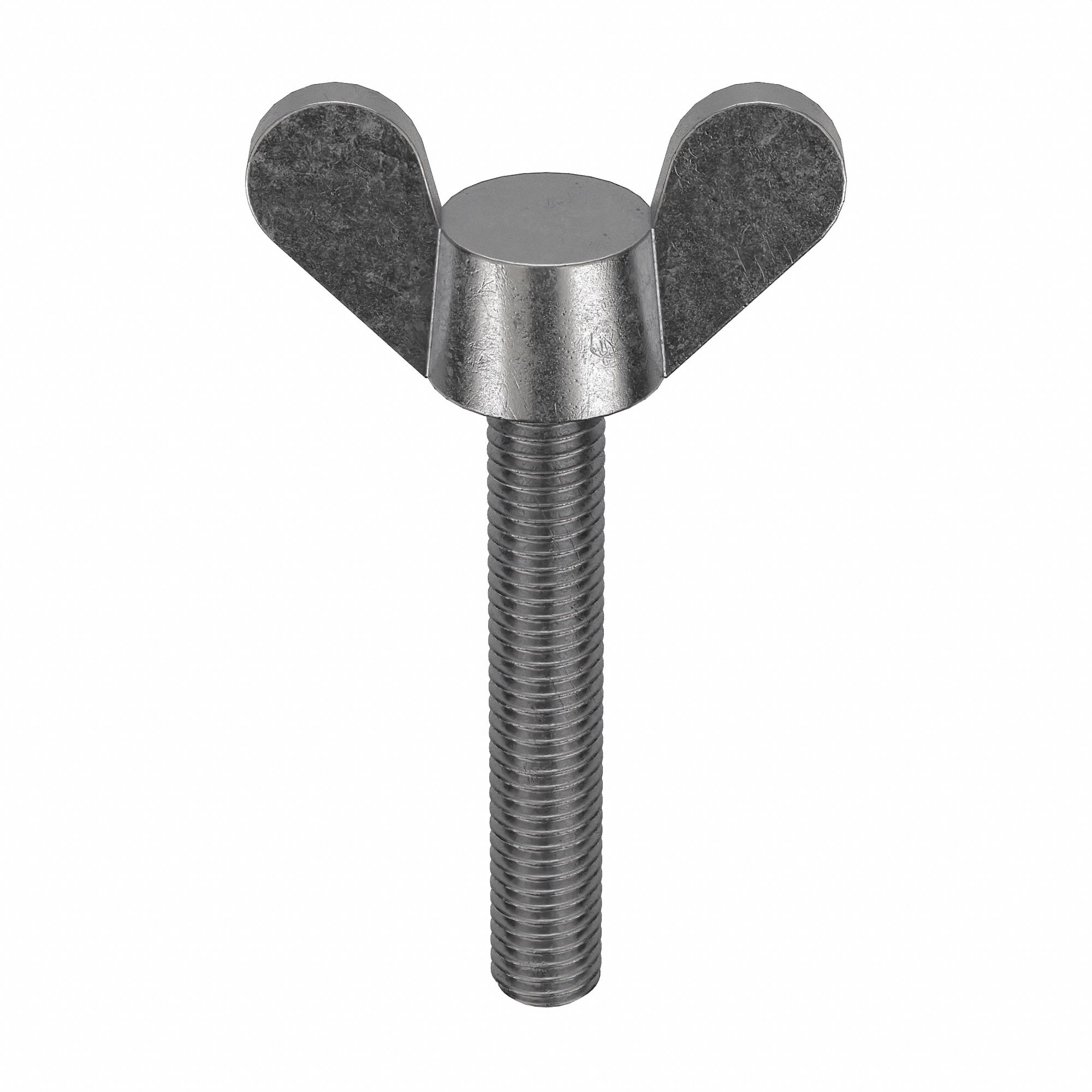 Thumb Screw: M8x1.25 Thread Size, 50 mm Lg, Smooth, Wing, Iron, Zinc-Plated